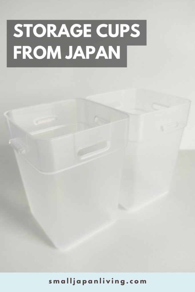 Clear modular drawer organizer cups used for medicine storage and small item organization in a drawer