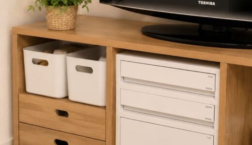 How I Hide TV Stand Clutter in a Small Japanese Home